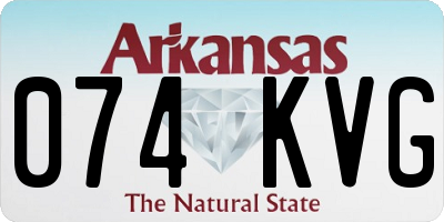 AR license plate 074KVG