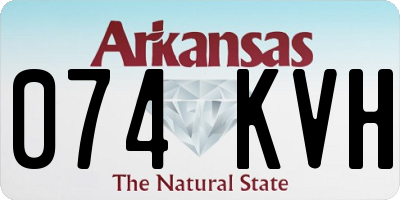 AR license plate 074KVH