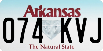 AR license plate 074KVJ