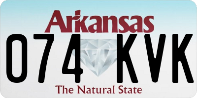AR license plate 074KVK