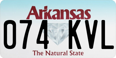 AR license plate 074KVL
