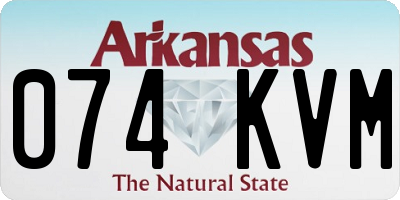 AR license plate 074KVM