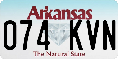 AR license plate 074KVN