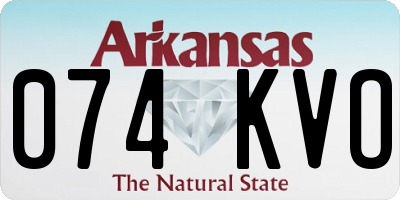 AR license plate 074KVO