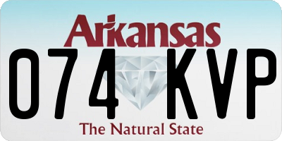 AR license plate 074KVP