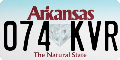 AR license plate 074KVR
