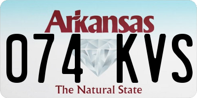 AR license plate 074KVS