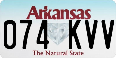 AR license plate 074KVV