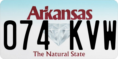 AR license plate 074KVW