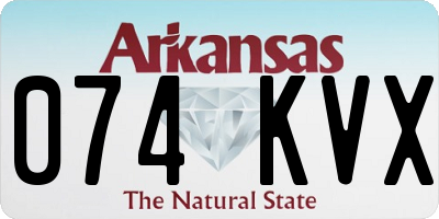 AR license plate 074KVX