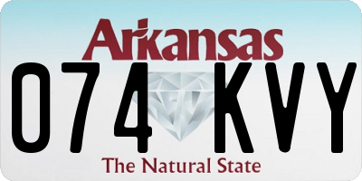 AR license plate 074KVY