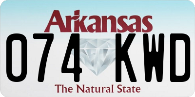 AR license plate 074KWD
