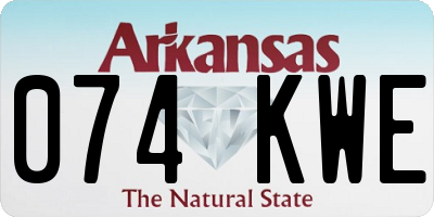 AR license plate 074KWE