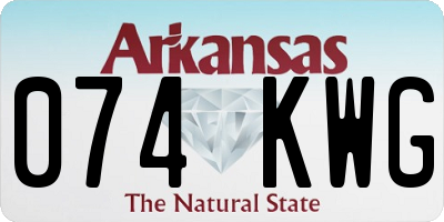 AR license plate 074KWG