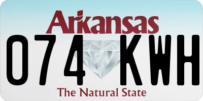 AR license plate 074KWH