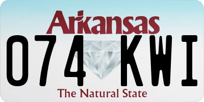 AR license plate 074KWI