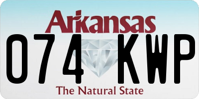 AR license plate 074KWP