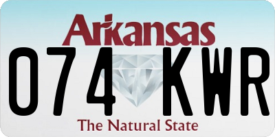 AR license plate 074KWR