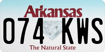 AR license plate 074KWS