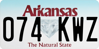 AR license plate 074KWZ