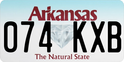 AR license plate 074KXB