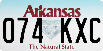 AR license plate 074KXC