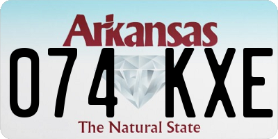 AR license plate 074KXE