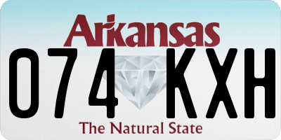 AR license plate 074KXH