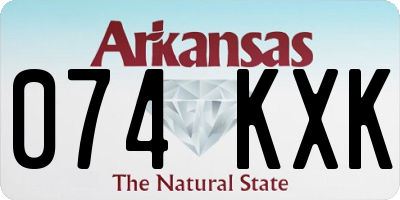 AR license plate 074KXK