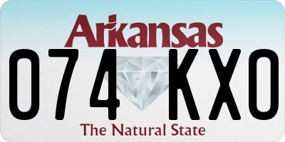 AR license plate 074KXO