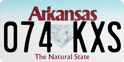 AR license plate 074KXS