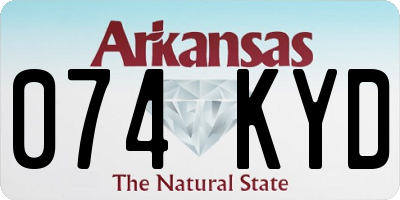 AR license plate 074KYD
