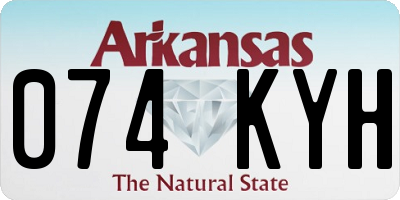 AR license plate 074KYH