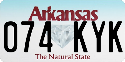 AR license plate 074KYK