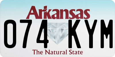 AR license plate 074KYM
