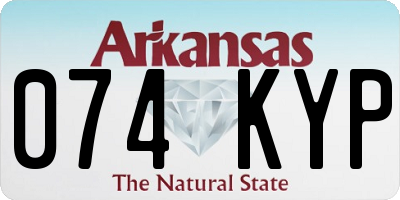 AR license plate 074KYP