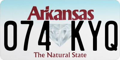 AR license plate 074KYQ