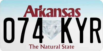 AR license plate 074KYR
