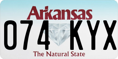 AR license plate 074KYX