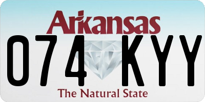 AR license plate 074KYY