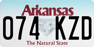 AR license plate 074KZD
