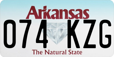 AR license plate 074KZG