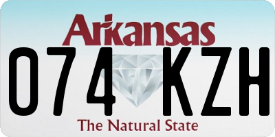 AR license plate 074KZH