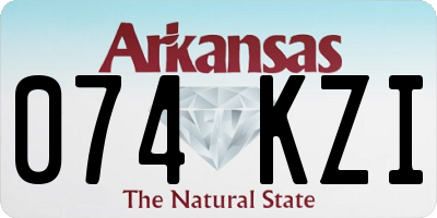 AR license plate 074KZI
