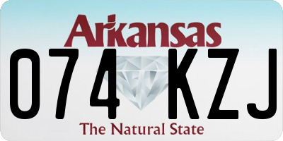 AR license plate 074KZJ