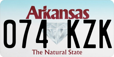 AR license plate 074KZK
