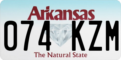 AR license plate 074KZM