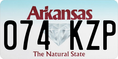 AR license plate 074KZP