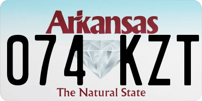 AR license plate 074KZT