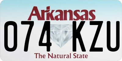 AR license plate 074KZU